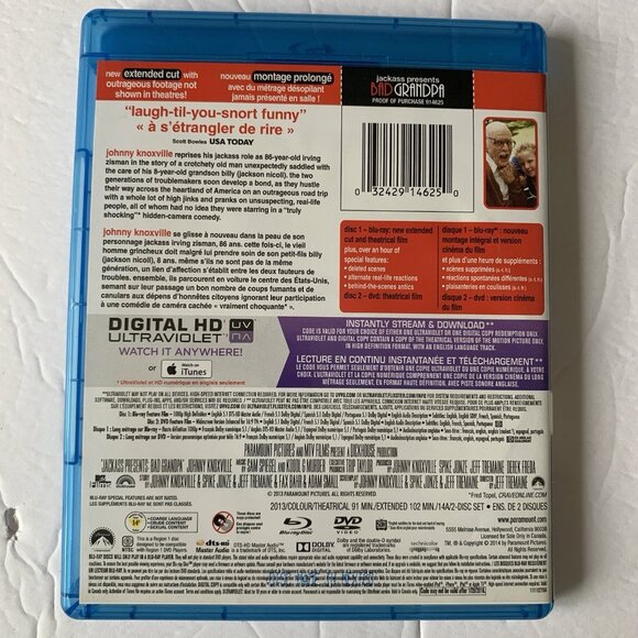 Jackass Presents: Bad Grandpa (Blu-ray/DVD, 2-Disc Set, Canadian) - Picture 2 of 3